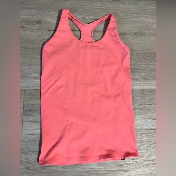 Fitted Orange and Pink Tank Top with Racerback - Picture 1 of 3